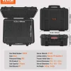 VEVOR Hard Pistol Cases with Pre-cut Lining, Waterproof & Dustproof Hard Gun Case for 6 Pistol, 19.3×17.1×8.3 in Lockable Pistol Case, Black