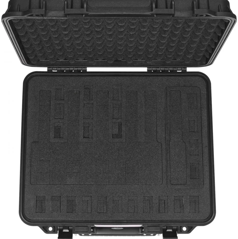 VEVOR Hard Pistol Cases with Pre-cut Lining, Waterproof & Dustproof Hard Gun Case for 6 Pistol, 19.3×17.1×8.3 in Lockable Pistol Case, Black