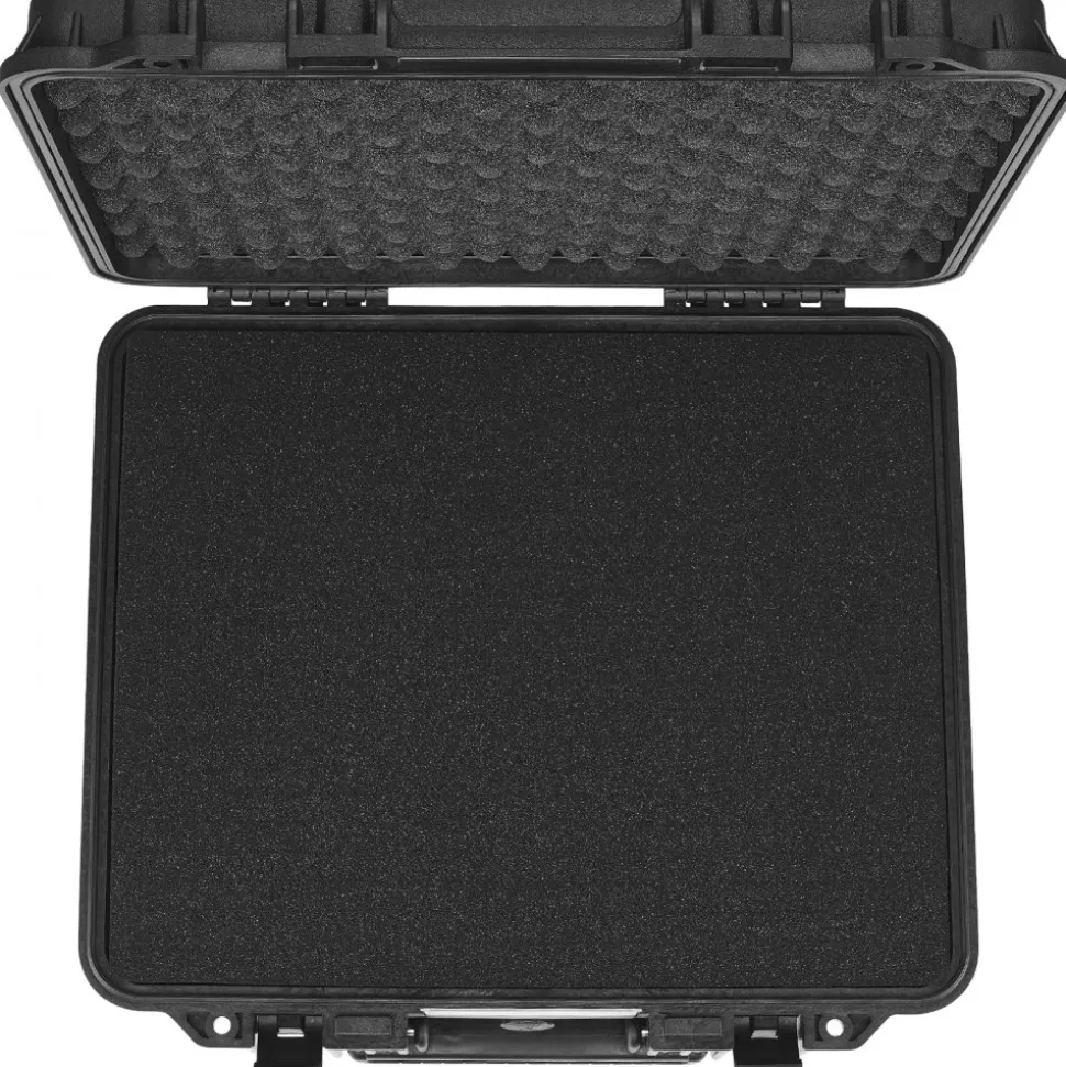 VEVOR Hard Pistol Cases with Pre-cut PU Foam, Waterproof & Dustproof Hard Gun Case for 6 Pistol, 19.3×17.1×8.3 in Lockable Pistol Case, Black