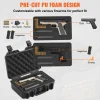 VEVOR Hard Pistol Cases with Pre-cut PU Foam, Waterproof & Dustproof Hard Gun Case for 1 Pistol, 12.59×9.01×4.4 in Lockable Pistol Case, Black