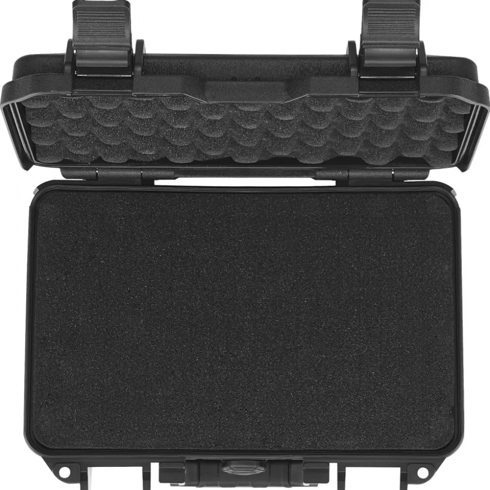 VEVOR Hard Pistol Cases with Pre-cut PU Foam, Waterproof & Dustproof Hard Gun Case for 1 Pistol, 12.59×9.01×4.4 in Lockable Pistol Case, Black