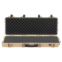 VEVOR Hard Rifle Case, Lockable Rifle Case with Pre-cut Foams, 40 in Gun Storage with Wheels, IP67 Waterproof & Dustproof Movable Large Pistol Storage for Rifles, Shotguns, Airsoft Guns, Khaki