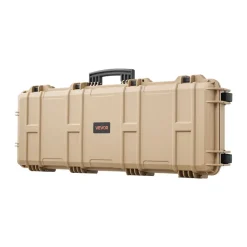VEVOR Hard Rifle Case, Lockable Rifle Case with Pre-cut Foams, 40 in Gun Storage with Wheels, IP67 Waterproof & Dustproof Movable Large Pistol Storage for Rifles, Shotguns, Airsoft Guns, Khaki