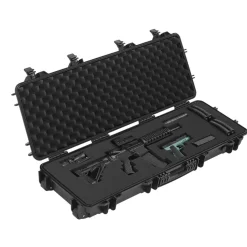 VEVOR Hard Rifle Case, Lockable Rifle Case with Pre-cut Foams, 40 in Gun Storage with Wheels, IP67 Waterproof & Dustproof Movable Large Pistol Storage for Rifles, Shotguns, Airsoft Guns, Black