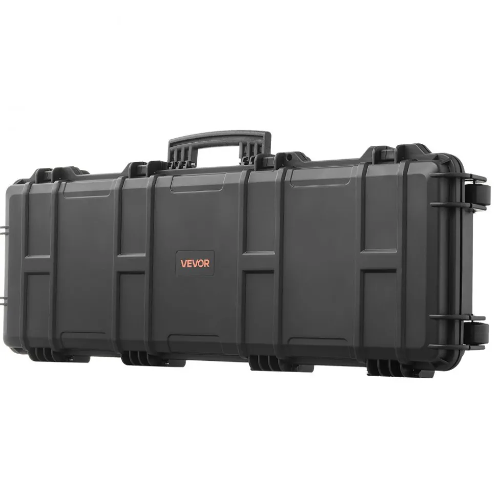 VEVOR Hard Rifle Case, Lockable Rifle Case with Pre-cut Foams, 40 in Gun Storage with Wheels, IP67 Waterproof & Dustproof Movable Large Pistol Storage for Rifles, Shotguns, Airsoft Guns, Black