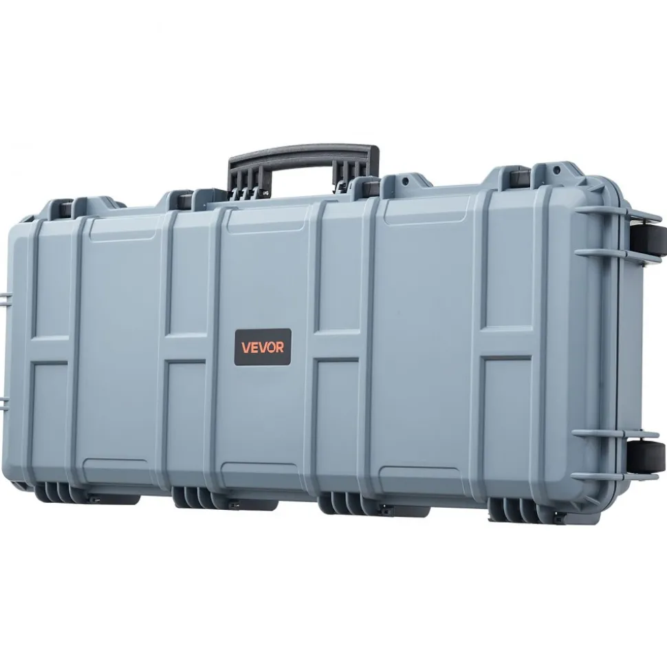 VEVOR Hard Rifle Case, Lockable Rifle Case with Pre-cut Foams, 52 in Gun Storage with Wheels, Heavy Duty IP67 Waterproof & Dustproof Pistol Storage Cases for Rifles, Shotguns, Airsoft Guns, Black