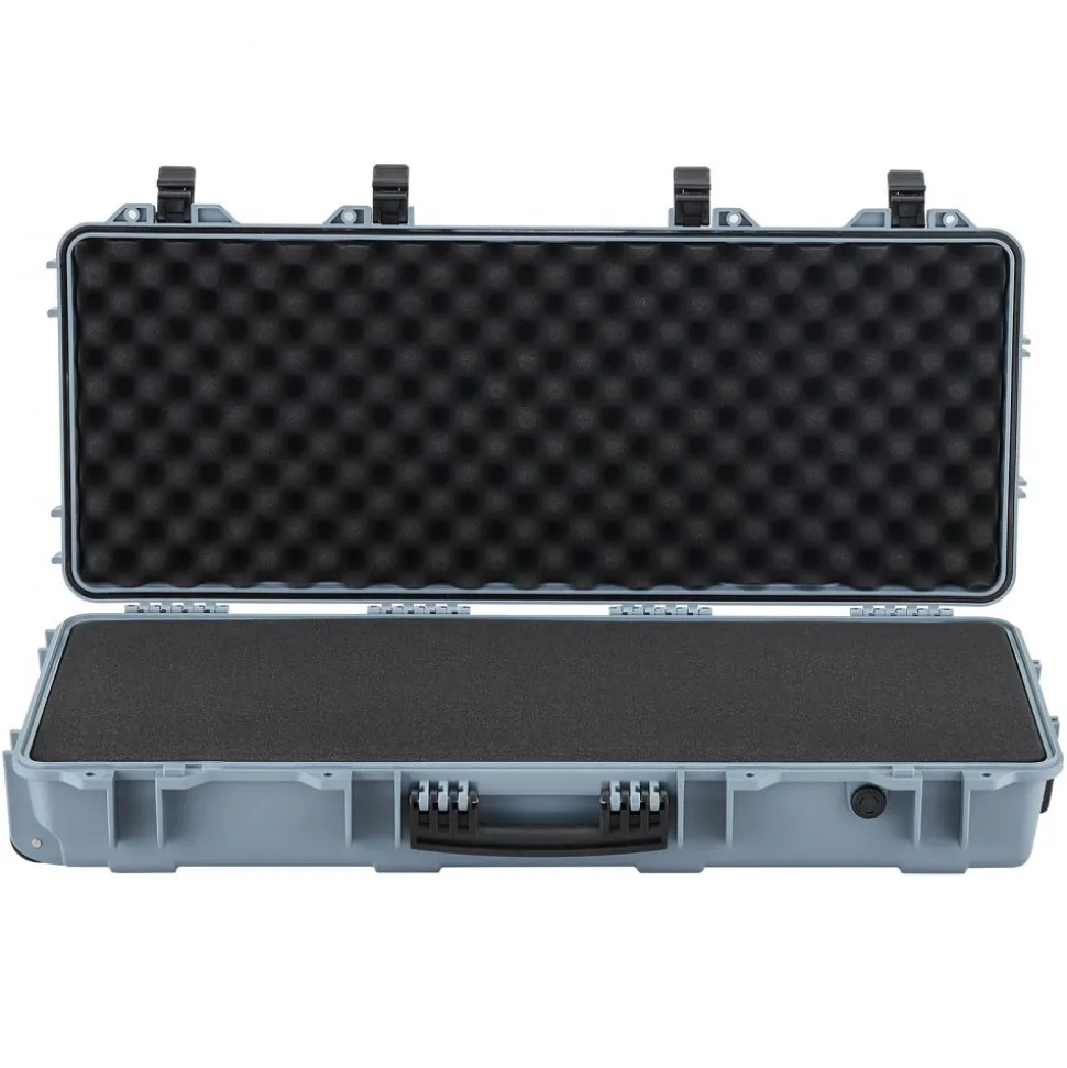 VEVOR Hard Rifle Case, Lockable Rifle Case with Pre-cut Foams, 52 in Gun Storage with Wheels, Heavy Duty IP67 Waterproof & Dustproof Pistol Storage Cases for Rifles, Shotguns, Airsoft Guns, Black
