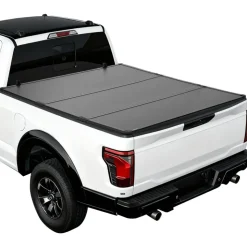 VEVOR Hard Tri-Fold Truck Bed Tonneau Cover, Compatible with 2015-2025 Ford F150 6.5 ft (78.9 in) Standard Bed, Waterproof Fiberglass Hard Folding Truck Tonneau Cover with Aluminum Alloy Support Bar