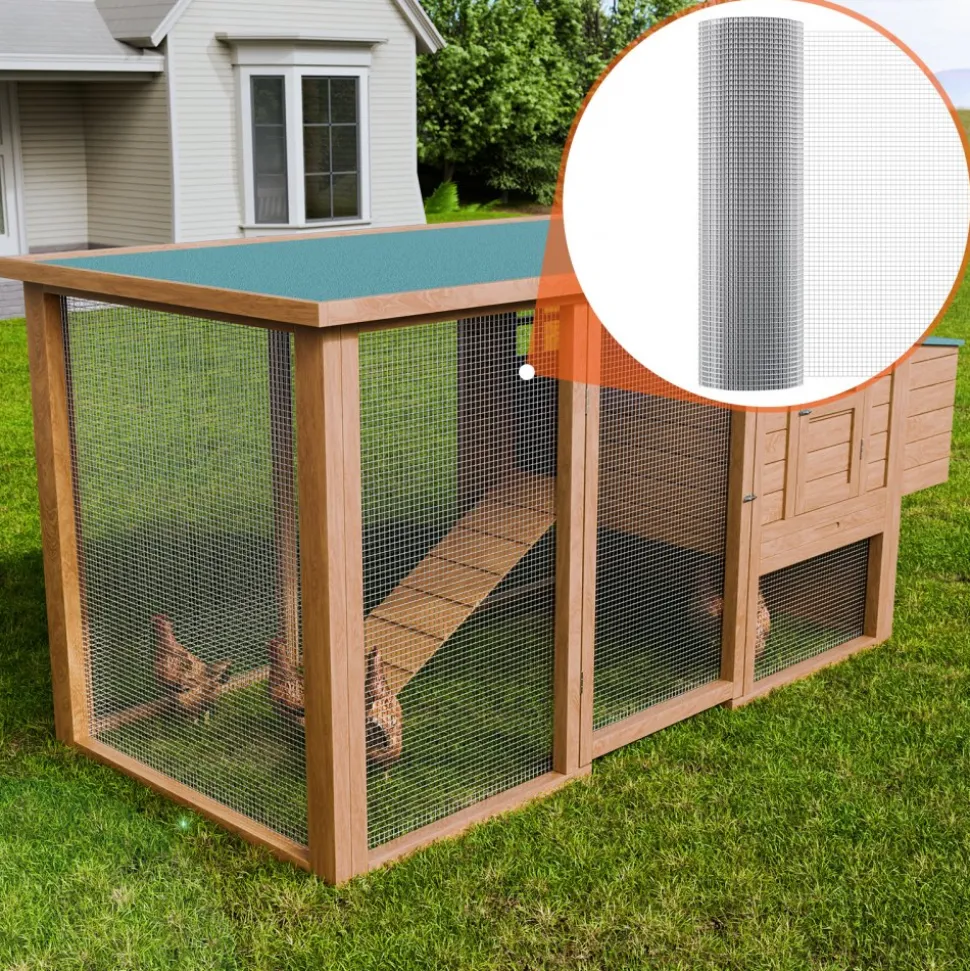 VEVOR Hardware Cloth 1/2 inch 36 inch x 100 ft 19 Gauge Chicken Wire Fence, Hot-Dip Galvanized After Welding Metal Wire Mesh Roll, Garden Plant Welded Fencing Roll Supports Poultry Netting Cage Fence