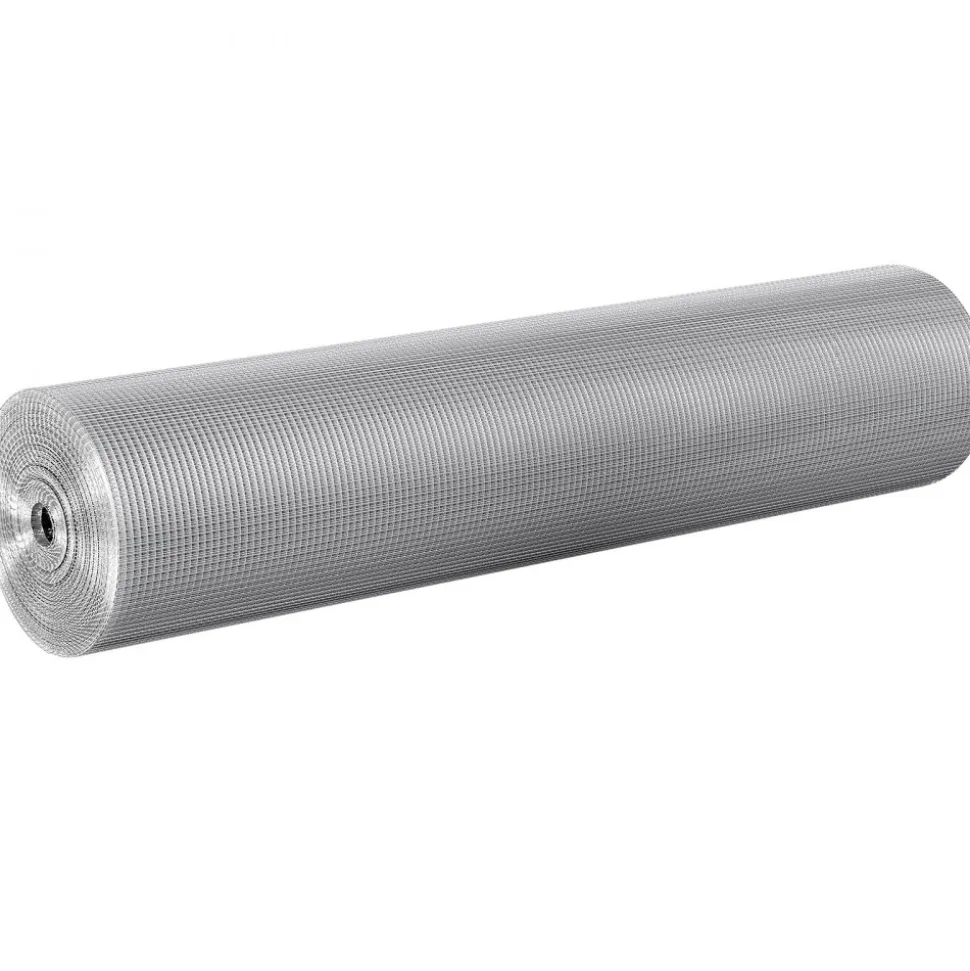 VEVOR Hardware Cloth 1/4 inch 36 inch x 100 ft 23 Gauge Chicken Wire Fence, Hot-Dip Galvanized After Welding Metal Wire Mesh Roll, Garden Plant Welded Fencing Roll Supports Poultry Netting Cage Fence