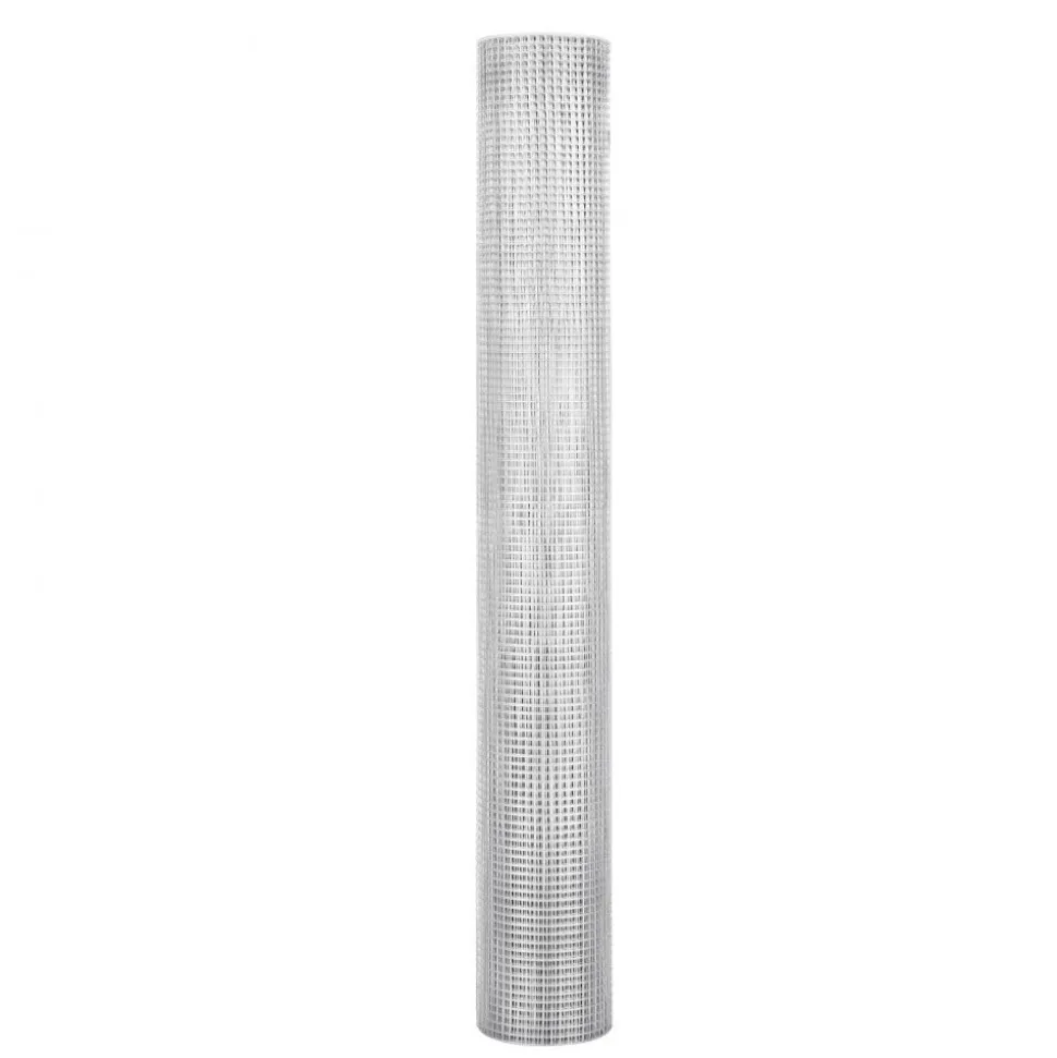 VEVOR Hardware Cloth 1/4 inch 48 inch x 50 ft 23 Gauge Chicken Wire Fence, Hot-Dip Galvanized After Welding Metal Wire Mesh Roll, Garden Plant Welded Fencing Roll Supports Poultry Netting Cage Fence
