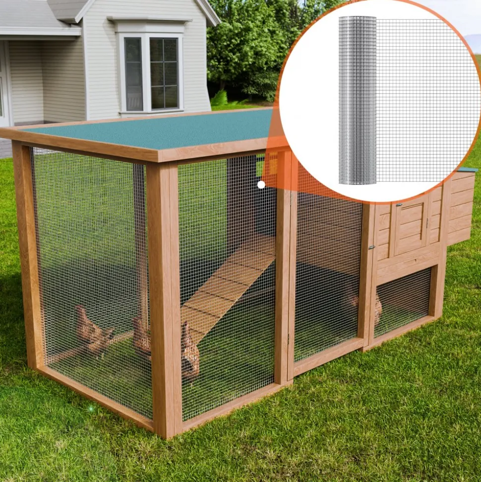 VEVOR Hardware Cloth, 1/2 inch 24in x 25 ft 19 Gauge, Hot Dipped Galvanized Wire Mesh Roll, Chicken Wire Fencing, Wire Mesh for Rabbit Cages, Garden, Small Rodents