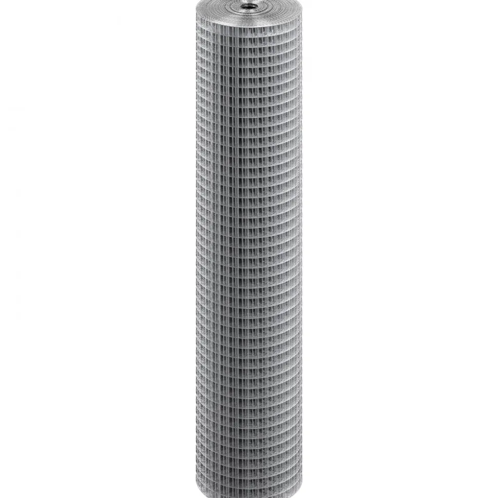VEVOR Hardware Cloth, 1/2 inch 24in x 25 ft 19 Gauge, Hot Dipped Galvanized Wire Mesh Roll, Chicken Wire Fencing, Wire Mesh for Rabbit Cages, Garden, Small Rodents
