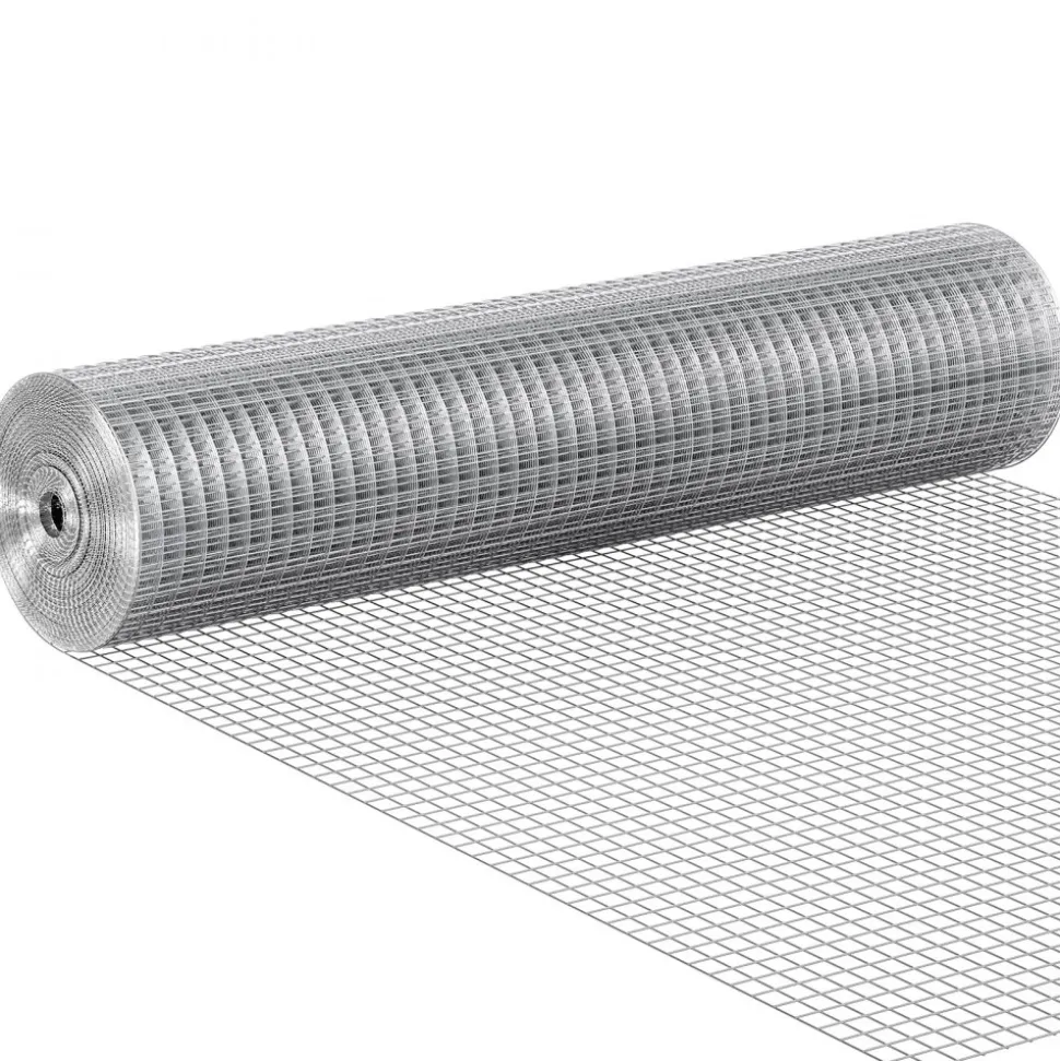 VEVOR Hardware Cloth, 1/2 inch 24in x 25 ft 19 Gauge, Hot Dipped Galvanized Wire Mesh Roll, Chicken Wire Fencing, Wire Mesh for Rabbit Cages, Garden, Small Rodents