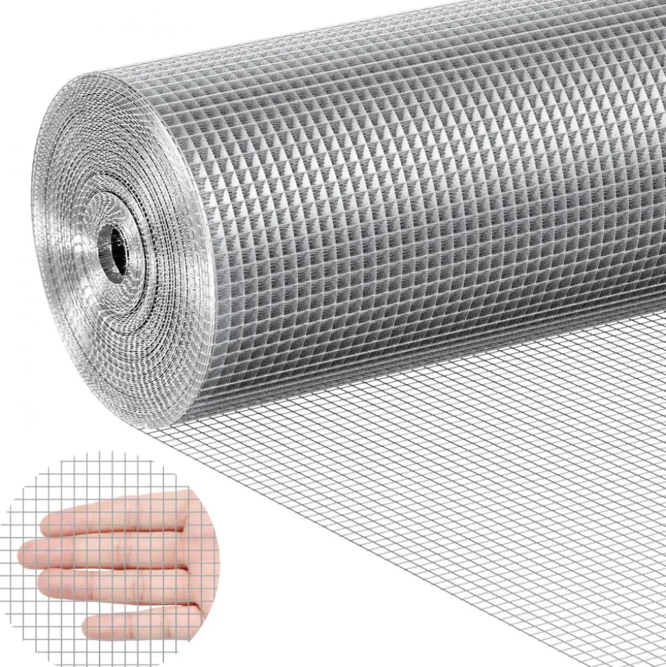 VEVOR Hardware Cloth, 1/4 inch 36in x 50 ft 23 Gauge, Hot Dipped Galvanized Wire Mesh Roll, Chicken Wire Fencing, Wire Mesh for Rabbit Cages, Garden, Small Rodents
