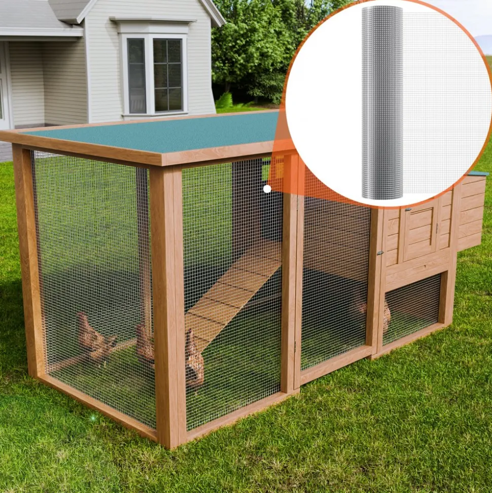VEVOR Hardware Cloth, 1/2 inch 48in x 100 ft 19 Gauge, Hot Dipped Galvanized Wire Mesh Roll, Chicken Wire Fencing, Wire Mesh for Rabbit Cages, Garden, Small Rodents