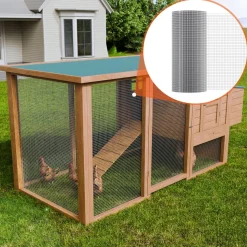 VEVOR Hardware Cloth, 1/2 inch 24in x 100 ft 19 Gauge, Hot Dipped Galvanized Wire Mesh Roll, Chicken Wire Fencing, Wire Mesh for Rabbit Cages, Garden, Small Rodents