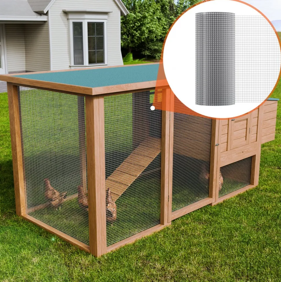 VEVOR Hardware Cloth, 1/2 inch 24in x 100 ft 19 Gauge, Hot Dipped Galvanized Wire Mesh Roll, Chicken Wire Fencing, Wire Mesh for Rabbit Cages, Garden, Small Rodents