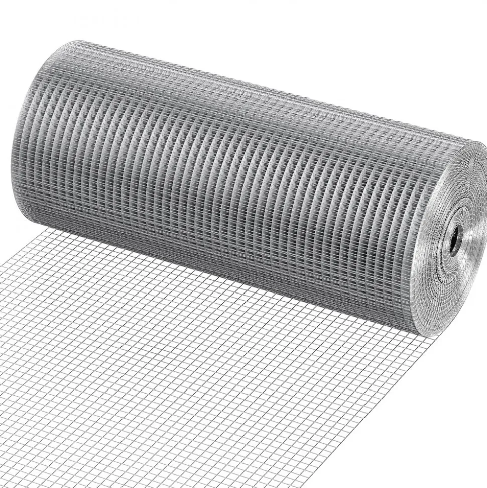 VEVOR Hardware Cloth, 1/2 inch 24in x 100 ft 19 Gauge, Hot Dipped Galvanized Wire Mesh Roll, Chicken Wire Fencing, Wire Mesh for Rabbit Cages, Garden, Small Rodents