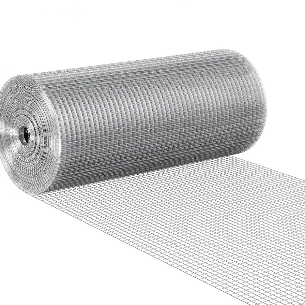 VEVOR Hardware Cloth, 1/2 inch 24in x 100 ft 19 Gauge, Hot Dipped Galvanized Wire Mesh Roll, Chicken Wire Fencing, Wire Mesh for Rabbit Cages, Garden, Small Rodents