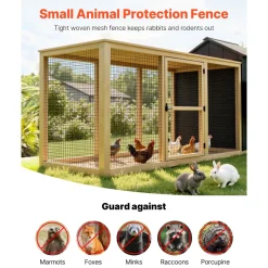 VEVOR Hardware Cloth 24 in x 25 ft, 2 x 3 in Mesh 16 Gauge Galvanized Wire Mesh Roll, Weather-Resistant Vinyl Coated Chicken Wire Fencing, Heavy Duty Welded Garden Plant Fencing for Rabbit Cage Snake
