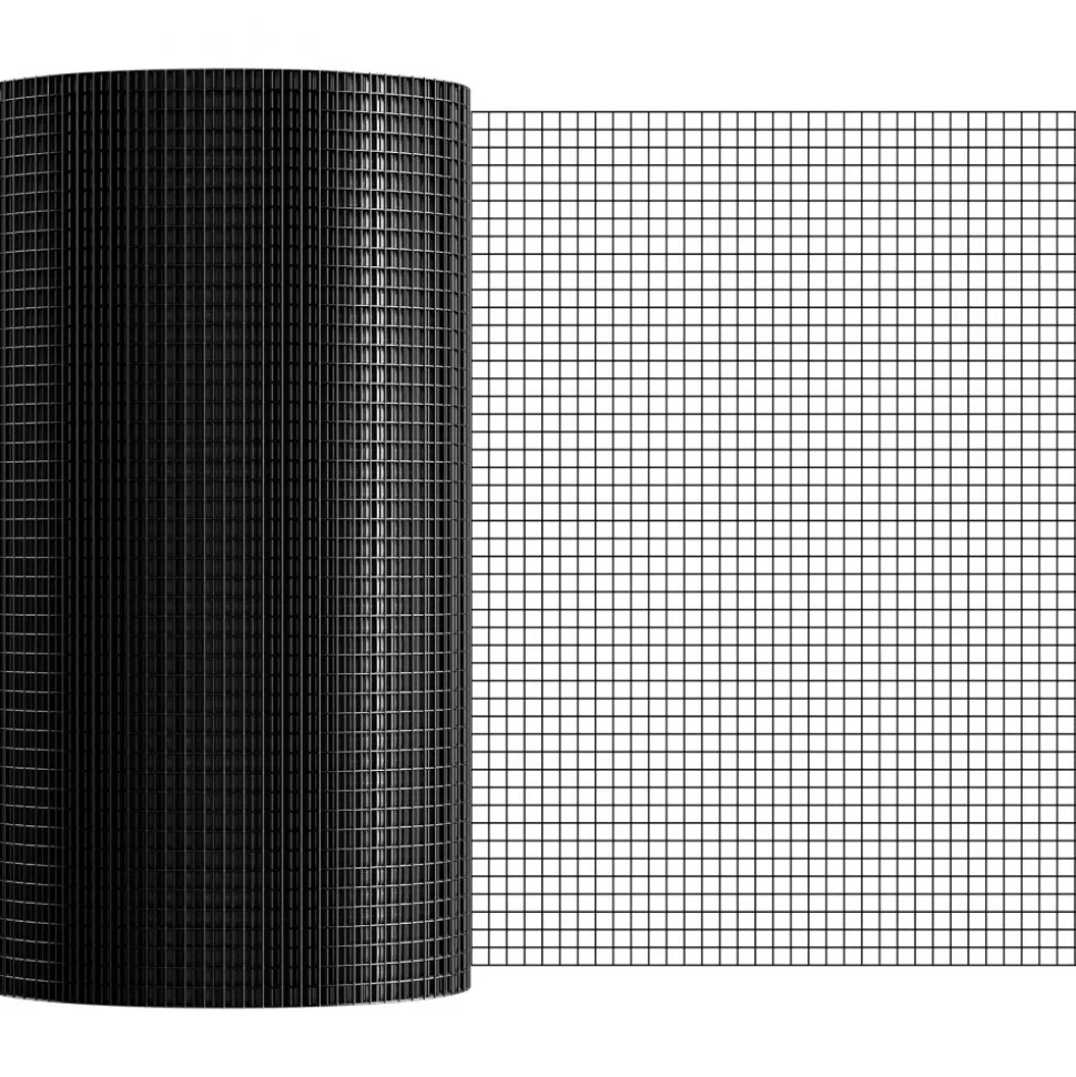 VEVOR Hardware Cloth, 48'' x 50' Galvanized Wire Mesh Roll, 19 Gauge Chicken Wire Fence Roll, Vinyl Coating Metal Wire Mesh for Chicken Coop Barrier, Rabbit Snake Fences, Poultry Enclosures