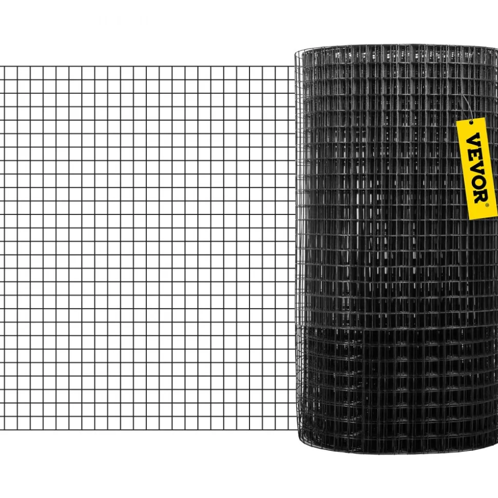 VEVOR Hardware Cloth, 48" x 50' & 1"x1" Mesh Size, Galvanized Steel Vinyl Coated 16 Gauge Chicken Wire Fencing with A Cutting Plier & A Pair of Fabric Gloves, for Garden Fencing & Pet Enclosures,
