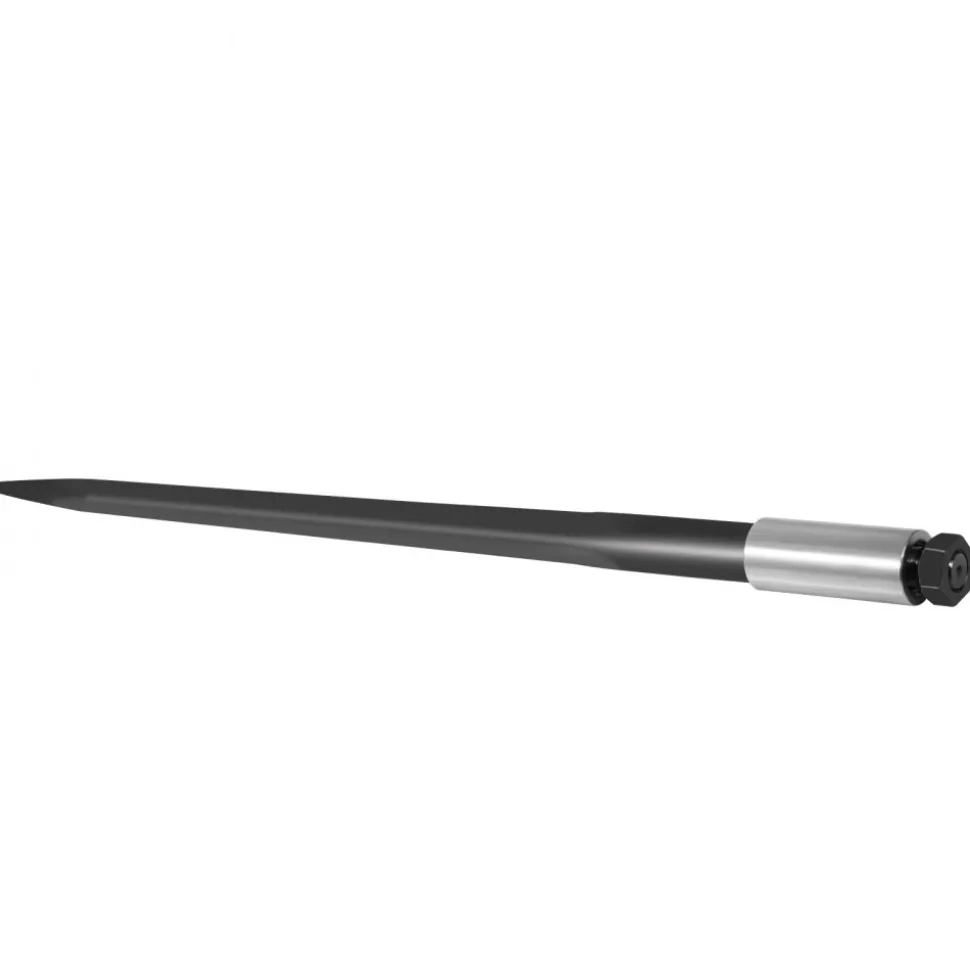 VEVOR Hay Spear 39" Bale Spear 3600 lbs Capacity, Bale Spike Quick Attach Square Hay Bale Spears 1 3/4", Black Coated Bale Forks, Bale Hay Spike with Hex Nut and Sleeve for Buckets Tractors Loaders