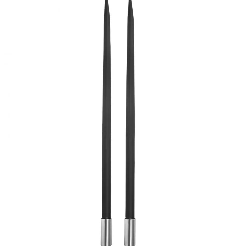 VEVOR Hay Spear Spears 49" Hay Bale Spear Spike, 4000 lbs Capacity Quick Attach Square Hay Bale Spears, 2 Pics Black Bale Forks, Bale Hay Spike with Hex Nut & Sleeve for Buckets Tractors Loaders