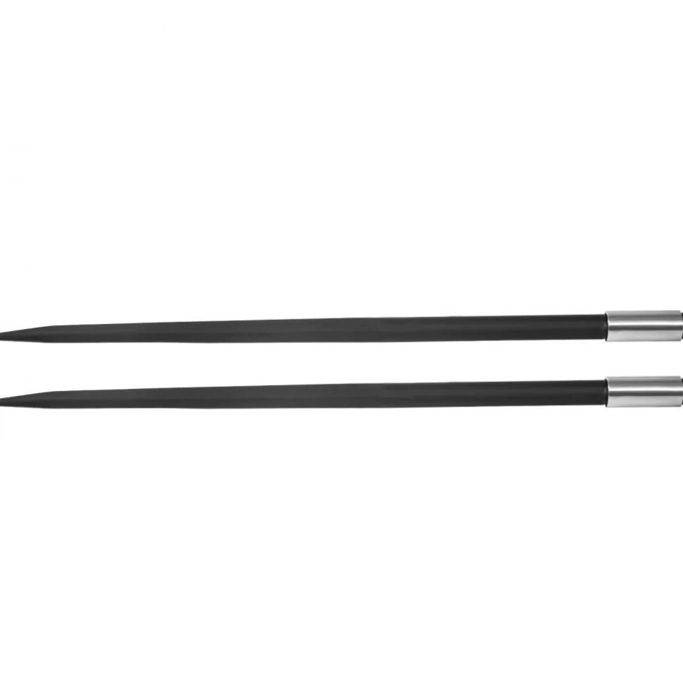 VEVOR Hay Spear Spears 49" Hay Bale Spear Spike, 4000 lbs Capacity Quick Attach Square Hay Bale Spears, 2 Pics Black Bale Forks, Bale Hay Spike with Hex Nut & Sleeve for Buckets Tractors Loaders