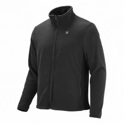 VEVOR Heated Fleece Jacket for Women, Heated Sweatshirt with 7.4V 16000mAh Rechargeable Power Bank Pack, 6 Heating Zones, 3 Temp Levels, 3h/6h/10h Warmth, for Winter Outdoor Camping, Black, XXL Size