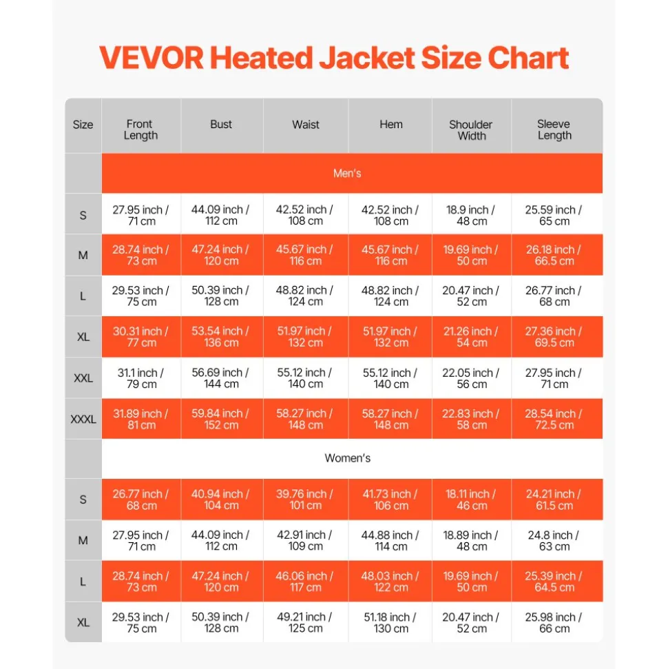 VEVOR Heated Jacket for Men with 7.4V Battery, Soft Shell Electric Heating Coat, Windproof Waterproof Lightweight Outerwear with 5 Heating Zones & 3 Heat Settings, Machine Washable,XL Size