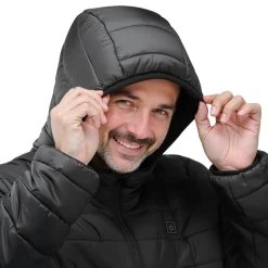 VEVOR Heated Jacket for Women with 7.4V Battery, Soft Shell Electric Heating Coat, Windproof Lightweight Outerwear with 4 Heating Zones & 3 Heat Settings, for Hiking, Outdoor Work, Black, M Size
