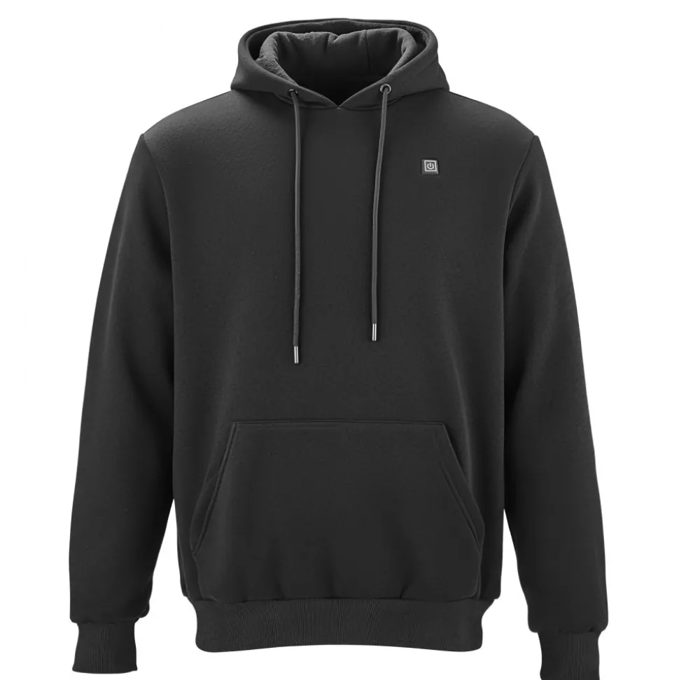 VEVOR Heated Sweatshirt Hoodie for Men Women, Heated Jacket Unisex with 7.4V 16000mAh Rechargeable Power Bank Pack, 5 Heating Zones, 3 Temp Levels, 4-8H Warmth, for Winter Outdoor Camping, Black, S Size