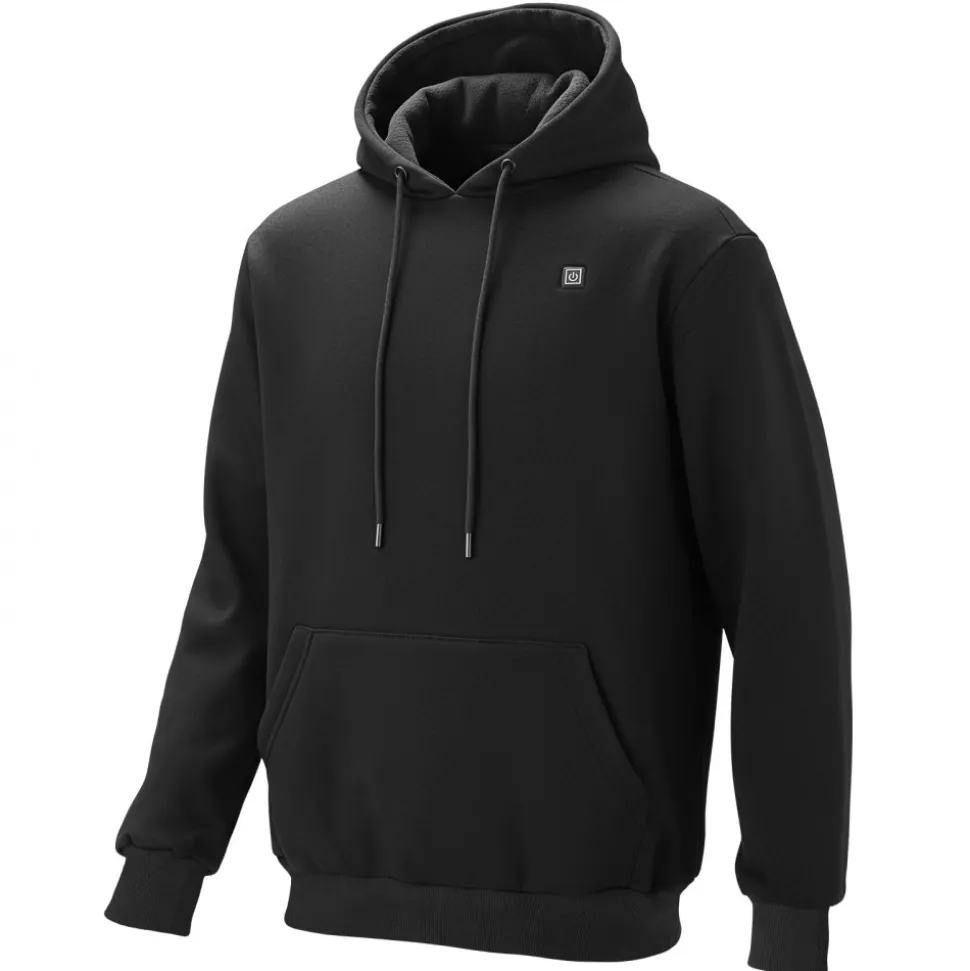 VEVOR Heated Sweatshirt Hoodie for Men Women, Heated Jacket Unisex with 7.4V 16000mAh Rechargeable Power Bank Pack, 5 Heating Zones, 3 Temp Levels, 4-8H Warmth, for Winter Outdoor Camping, Black, M Size