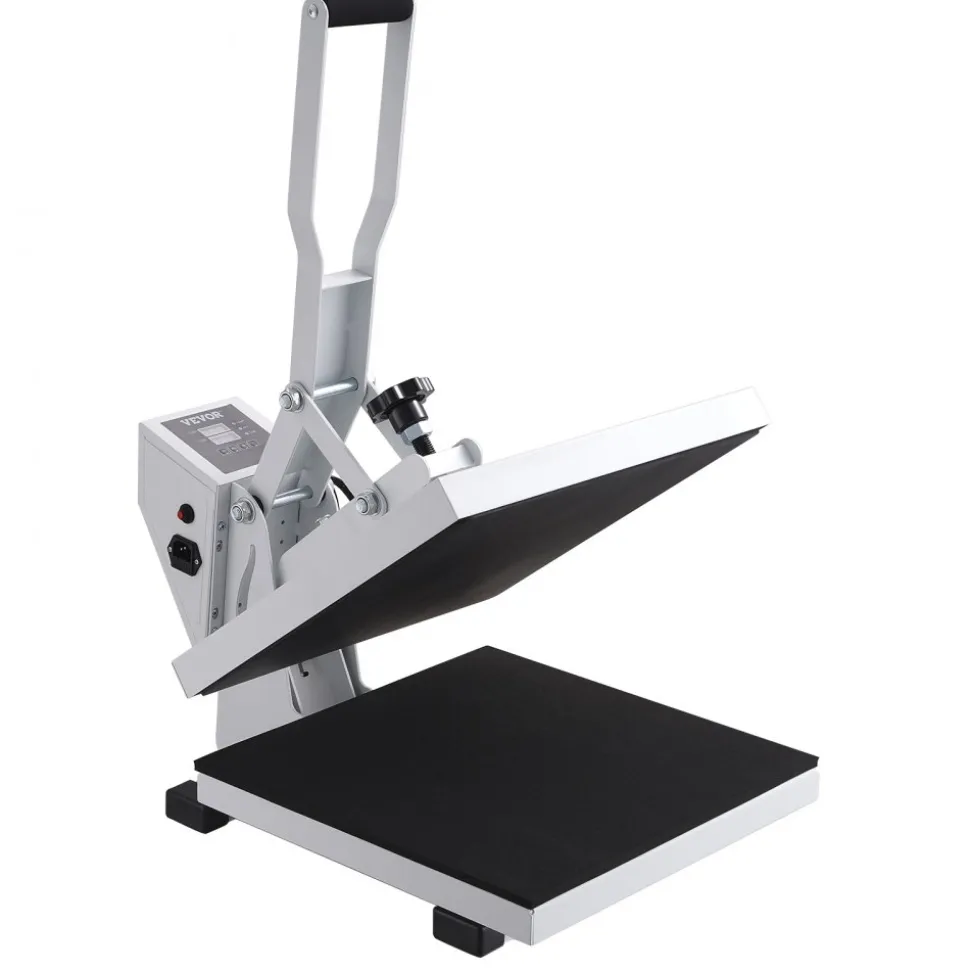 VEVOR Heat Press, Heat Press Machine for T-Shirt, Fast Heating, High Pressure Heat Press 15x15, Power Digital Industrial Sublimation Printer for Heat Transfer Vinyl, Easy to Use, White