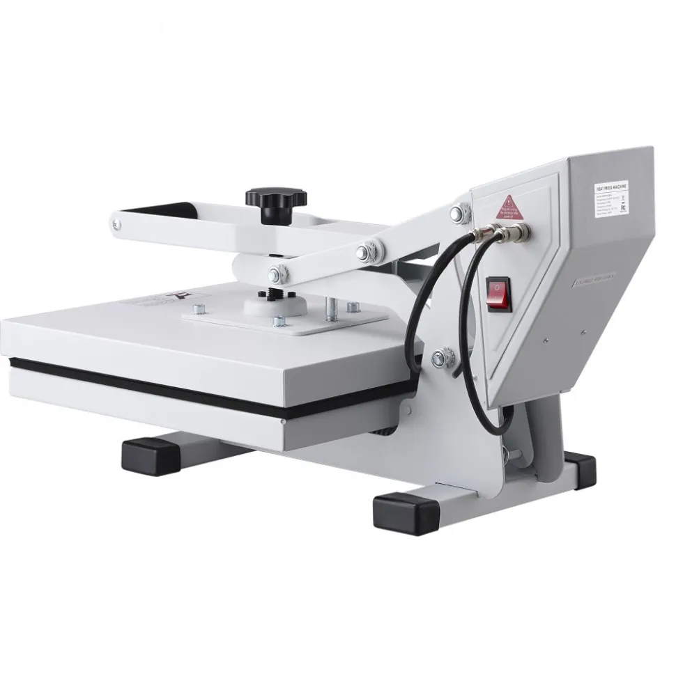 VEVOR Heat Press, Heat Press Machine for T-Shirt, Fast Heating, High Pressure Heat Press 15x15, Power Digital Industrial Sublimation Printer for Heat Transfer Vinyl, Easy to Use, White