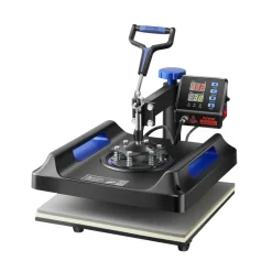 VEVOR Heat Press Machine 8 in 1 Combo, Heat Press 15x15 in, Swing Away T Shirt Printing Machine Digital Control, Multifunction Transfer Machine Sublimation, for T-Shirt Hat Cap Mug Plate, Blue