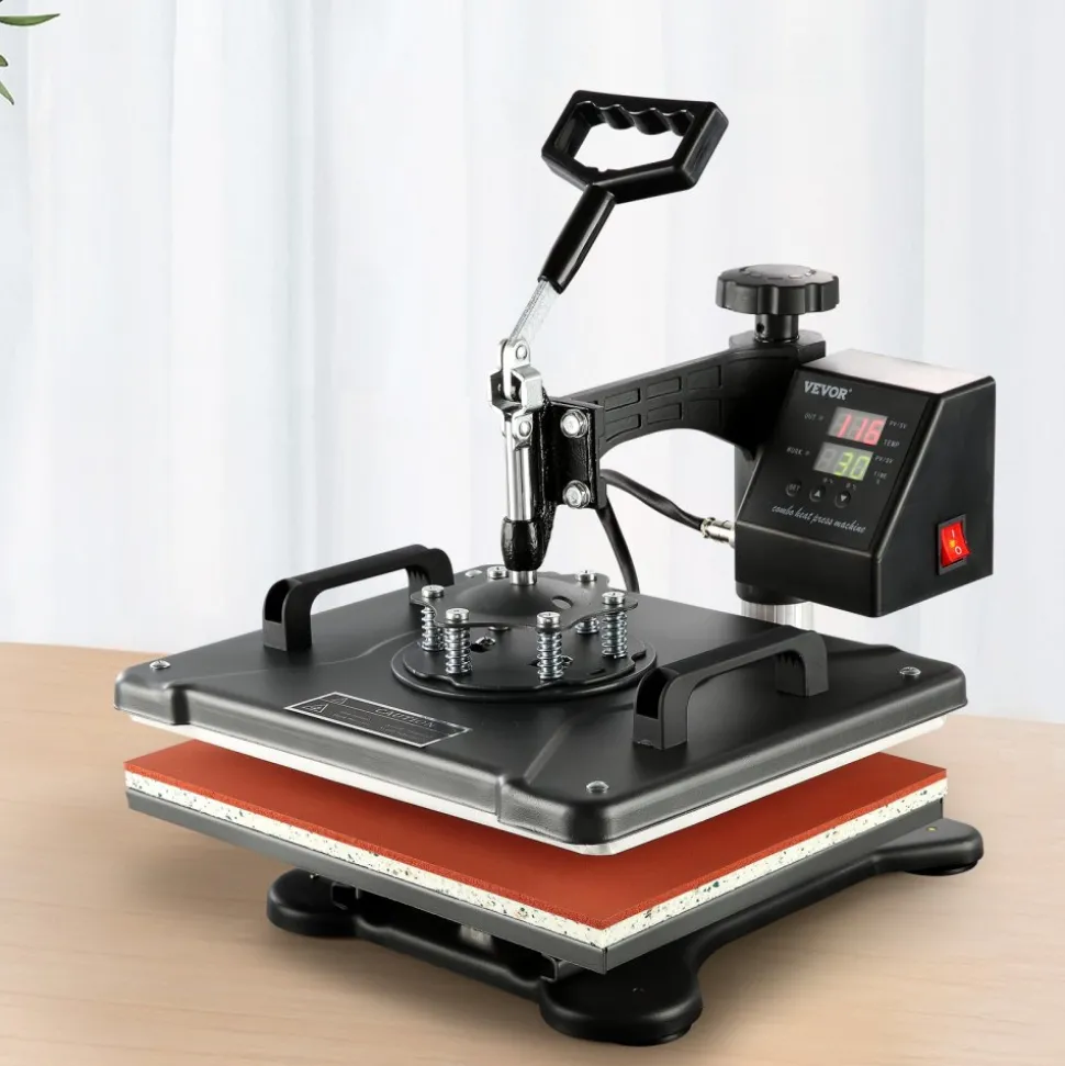 VEVOR Heat Press Machine, 8 in 1 Combo Digital Multifunctional Sublimation Heat Transfer Machine 12x15 inch, 360 Degree Rotation Swing Away for Printing T Shirts Mug Cap Hat Plate