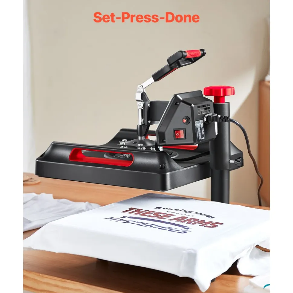 VEVOR Heat Press Machine 8 in 1 Combo, Heat Press 15x15, Swing Away T Shirt Printing Machine Digital Control, Multifunction Heat Transfer Machine Sublimation Heat Press for T-Shirt Hat Cap Mug Plate