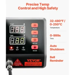 VEVOR Heat Press Machine 8 in 1 Combo, Heat Press 15x15, Swing Away T Shirt Printing Machine Digital Control, Multifunction Heat Transfer Machine Sublimation Heat Press for T-Shirt Hat Cap Mug Plate