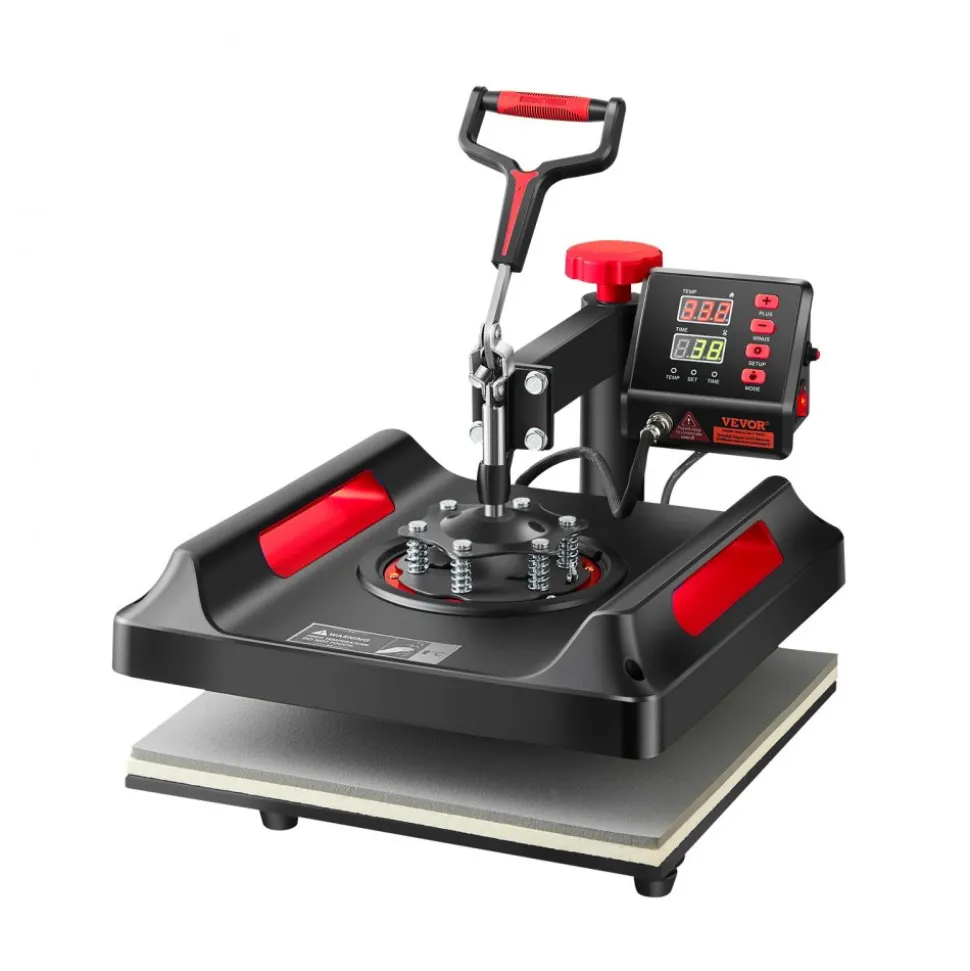 VEVOR Heat Press Machine 8 in 1 Combo, Heat Press 15x15, Swing Away T Shirt Printing Machine Digital Control, Multifunction Heat Transfer Machine Sublimation Heat Press for T-Shirt Hat Cap Mug Plate