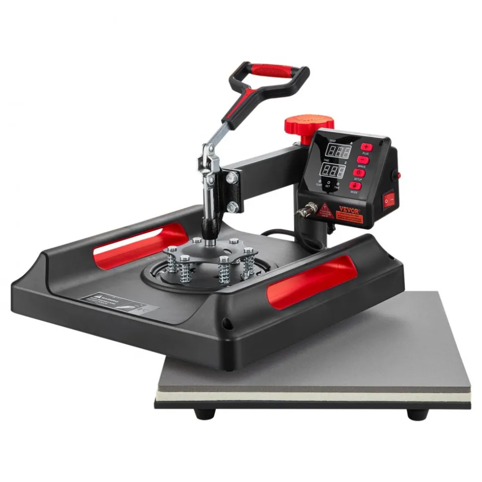 VEVOR Heat Press Machine 8 in 1 Combo, Heat Press 15x15, Swing Away T Shirt Printing Machine Digital Control, Multifunction Heat Transfer Machine Sublimation Heat Press for T-Shirt Hat Cap Mug Plate