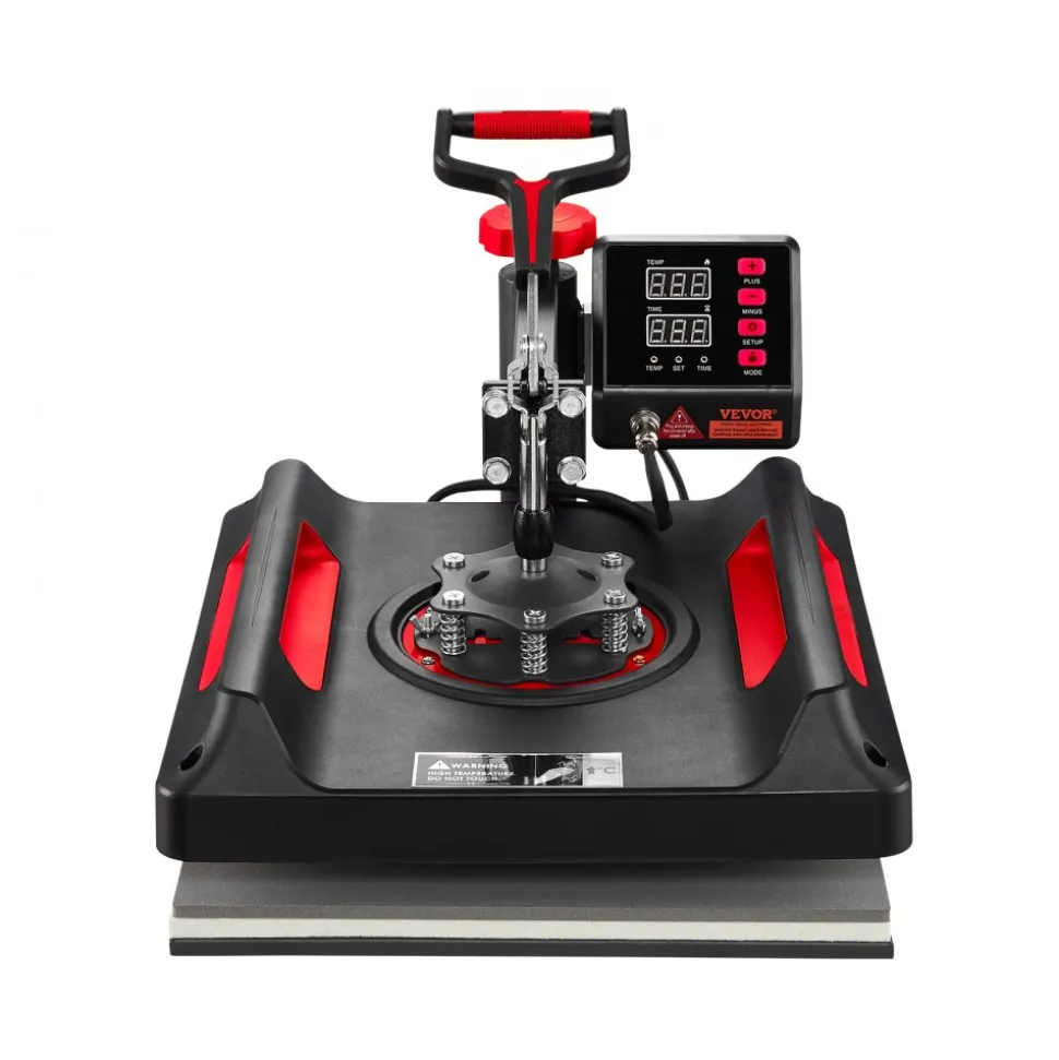 VEVOR Heat Press Machine 8 in 1 Combo, Heat Press 15x15, Swing Away T Shirt Printing Machine Digital Control, Multifunction Heat Transfer Machine Sublimation Heat Press for T-Shirt Hat Cap Mug Plate