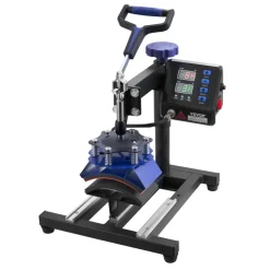 VEVOR Heat Press Machine, 15 x 15 inch, 8 in 1 Heat Transfer Machine with 30 oz Tumbler Press, 360° Swing Away Digital T-Shirt Pressing, Teflon Coating, for T-Shirts/Mugs/Hats/Plates, Black+Blue