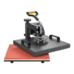 VEVOR Heat Press Machine, 15 x 15 inch, 2 in 1 Heat Transfer Machine with Hat Press, 360° Swing Away T-Shirt Pressing, Digital Precise Control, Fast Even Heating for T-Shirts/Hats/Caps, Black