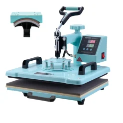VEVOR Heat Press Machine, 12 x 15 inch, 2 in 1 Heat Transfer Machine with Hat Press, 360° Swing Away T-Shirt Pressing Machine, Digital Precise Control, Fast Even Heating for T-Shirts/Hats/Caps, Green