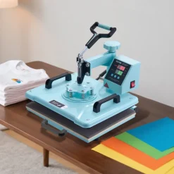 VEVOR Heat Press Machine, 12 x 15 inch, 5 in 1 Heat Transfer Machine with 30 oz Tumbler Press, 360° Swing Away T-Shirt Pressing, Digital Precise Control, for T-Shirts/Mugs/Hats/Plates, Green