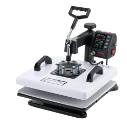 VEVOR Heat Press Machine, 15 x 15 in, 2-in-1 Multifunction, 360° Swing Away, 1200W Double Tube Fast and Even Heating, Digital Precise Control, Sublimation Press Machine for T-Shirts, Hats, Caps