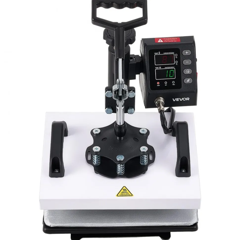 VEVOR Heat Press Machine 12 x 10 in Sublimation Press Machine Swing Away, Heat Up Fast and Even, Digital Precise Time and Temperature Control, for T-Shirts, Canvas Tote Bag, Pillowcases, Socks
